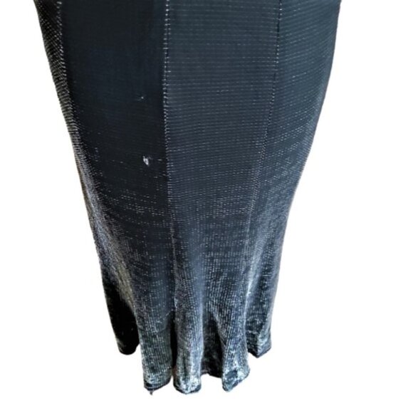Vintage 90s black silver metallic dress great back - Picture 12 of 16